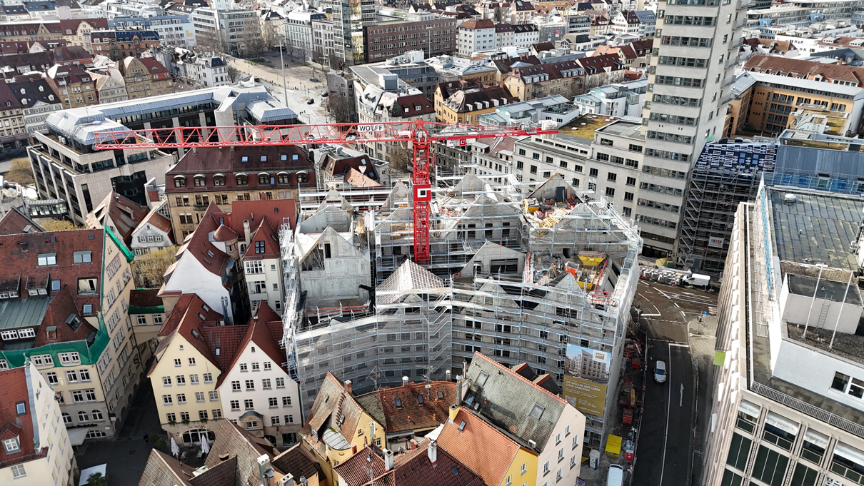 Vier Giebel in Stuttgart